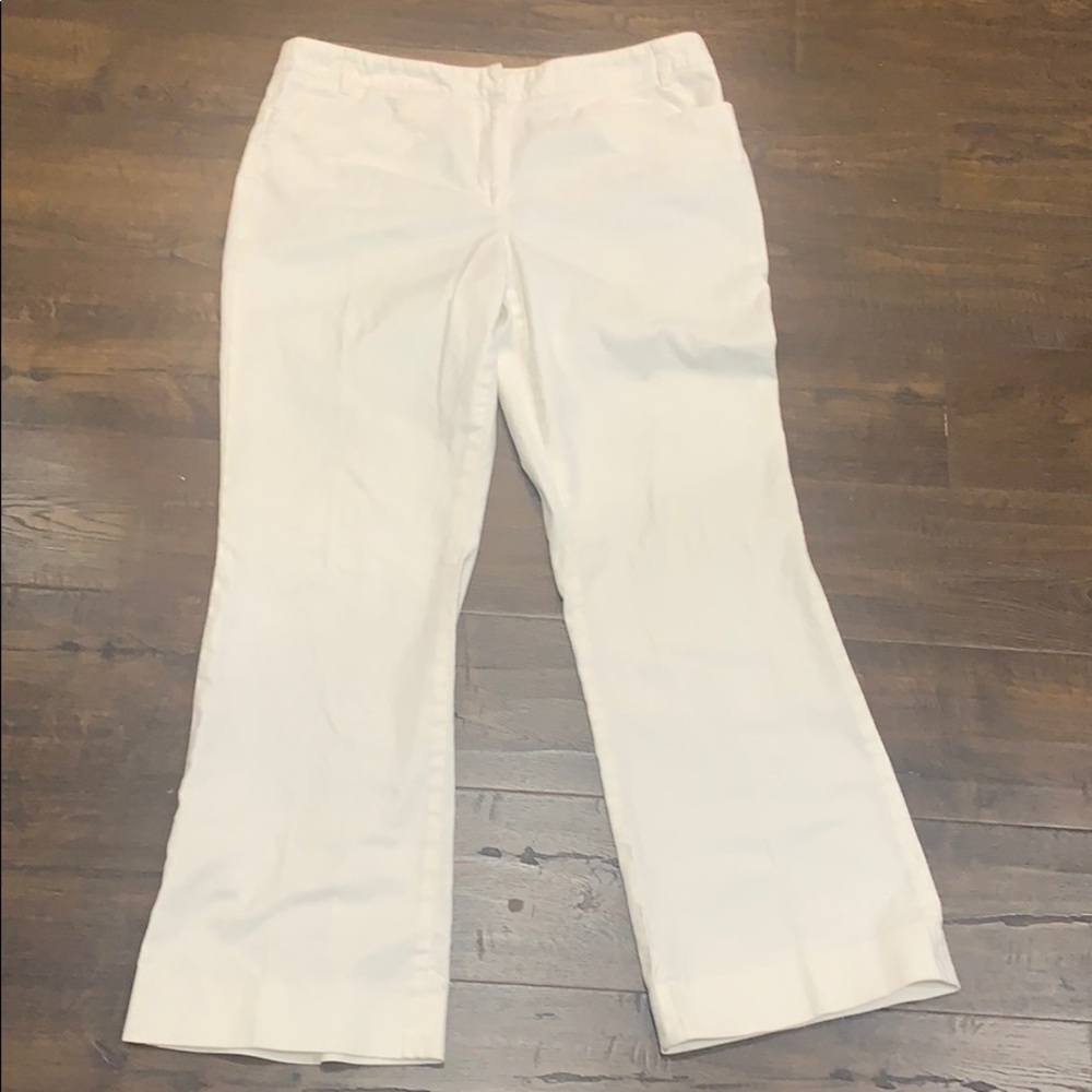 Kenneth Cole Size 14 Linen White Pants
